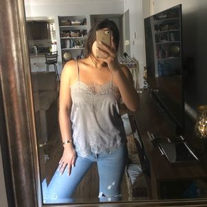 Pale blue/grey lace cami